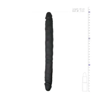 Silicone Double Ended Dildo Black 30 cm