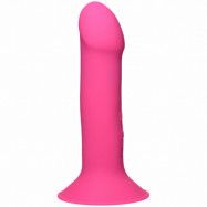 Squeeze-It Squeezable Vibrerande Pink Dildo 17,5 cm - Pink