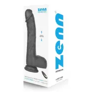 Super Soft Thrusting/Warming Dildo Black 22,2 cm
