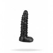 All Black Dotted Dildo 26 cm