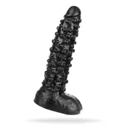 All Black Dotted Dildo 26 cm