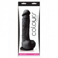 COLOURS PLEASURES LARGE BLACK DILDO - 25CM