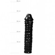 DILDO ALL BLACK 38 CM - XXL DILDO