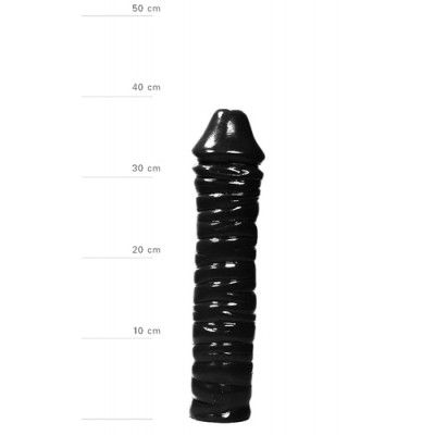 DILDO ALL BLACK 38 CM - XXL DILDO