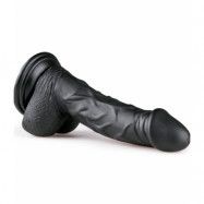 EASYTOYS BLACK DILDO WITH SUCTION CUP 20 CM