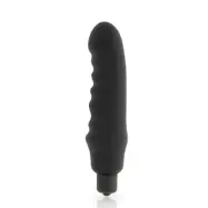 Genius - 2i1 Vibrator i Silikon - Svart
