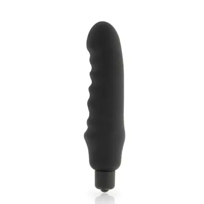 Genius - 2i1 Vibrator i Silikon - Svart