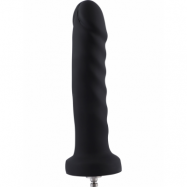 Hismith: KlicLok Silicone Dildo, 19.5 cm, svart