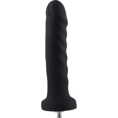Hismith: KlicLok Silicone Dildo, 19.5cm, svart