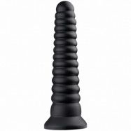 Hismith Svart KlicLok Ribbed Dildo Tower