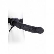 HOLLOW STRAP-ON W BALLS 11'' BLACK