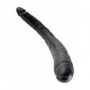 KING COCK 16 INCH TAPERED DOUBLE BLACK