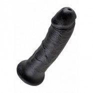 KING COCK 8 INCH BLACK DILDO