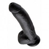 KING COCK 9 INCH W/ BALLS BLACK DILDO