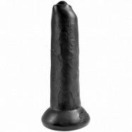 King Cock Uncut Realistisk Dildo 23 cm - Svart