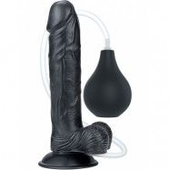 LoveToy: Squirt Extreme Dildo, 23 cm, svart