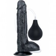 LoveToy: Squirt Extreme Dildo, 26 cm, svart