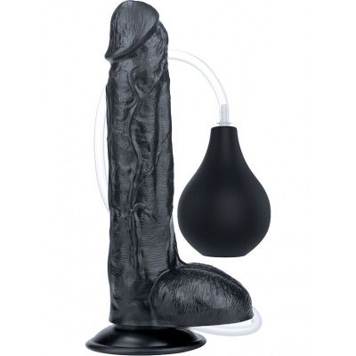 LoveToy: Squirt Extreme Dildo, 26 cm, svart
