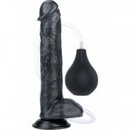 LoveToy: Squirt Extreme Dildo, 28 cm, svart