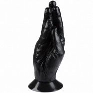 Mister B All Black Otto Fisting Dildo med Sugpropp 20 cm - Svart