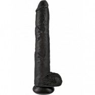 King Cock: Cock with Balls, 38 cm, svart