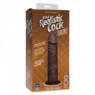 REALISTIC COCK 8'' NO BALLS BLACK