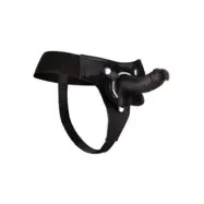 Realistic Dildo with Strap-On harness, Svart