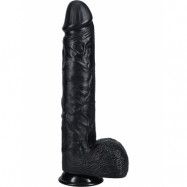 RealRock: Extra Long Realistic Dildo, 35.5 cm, svart