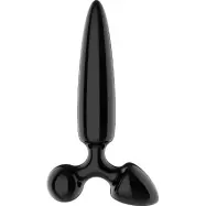 Satisfyer: Triple Crystal 1, Glass Dildo, svart
