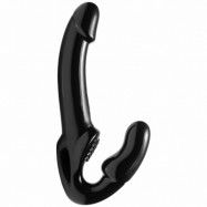 Strap U Revolver Strapless Strap-On Dildo - Black