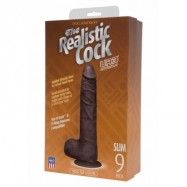 THE REALISTIC COCK 9'' SLIM BLACK