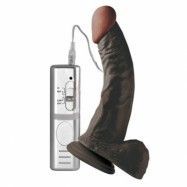 Underbar Svart dildo med vibrator - 21 vibrerande cm