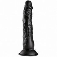 Willie City Svart Realistisk Dildo med Sugpropp 23 cm - Black