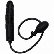 Willie City Realistisk Uppblåsbar Dildo 18 cm - Black