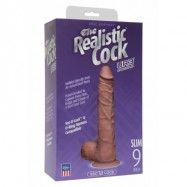 THE REALISTIC COCK 9'' SLIM BROWN