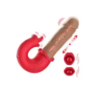Thrust& Tease Thrusting& Vibrating Dildo