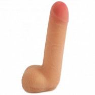 Topco CyberSkin Slimline Cybercock Dildo med Testiklar 18 cm