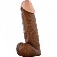 Toy Joy: Latin Lover, Dildo med Pung, 20 cm, mörk