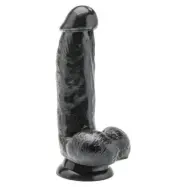 Get Real Dildo 12 Cm With Balls Black