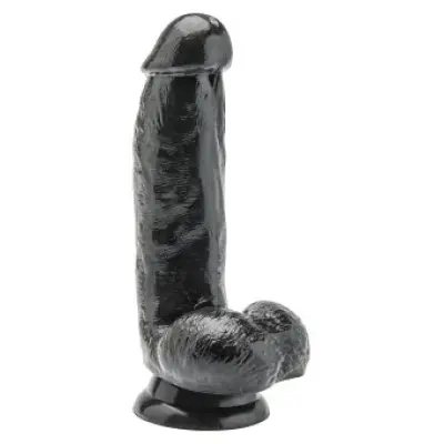 Get Real Dildo 12 Cm With Balls Black