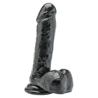Get Real Dildo 18 Cm With Balls Black