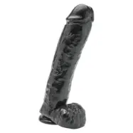 Get Real Dildo 28 Cm With Balls Black