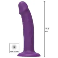 Get Real Realistic Silicone Vibrating Dildo Purple 19.5 Cm