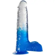 Two Tone Blå Dildo 19 cm
