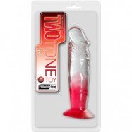 Two Tone Röd Dildo 17 cm