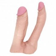 Vac-U-Lock Double Penetrator Dildo - Nude