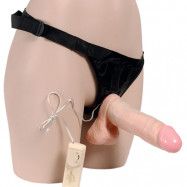 Vac-U-Lock Vibro Realistic Cock with Ultra Harness 8 Inch