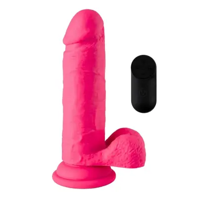 Vibrating Dildo With Remote Pink 16,5 cm