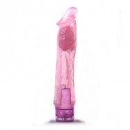 Vibrator Clear Pink Realistic Slim Dildo 22cm