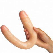 Willie City Classic Realistisk Dubbeldildo 35,5 cm - Nude